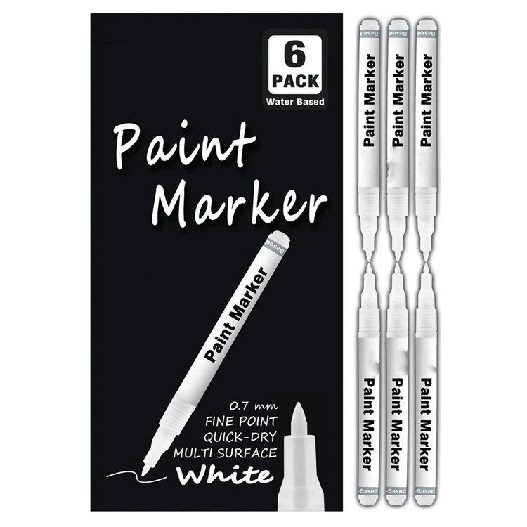 00,7 mm akrylowy marker z białą farbą